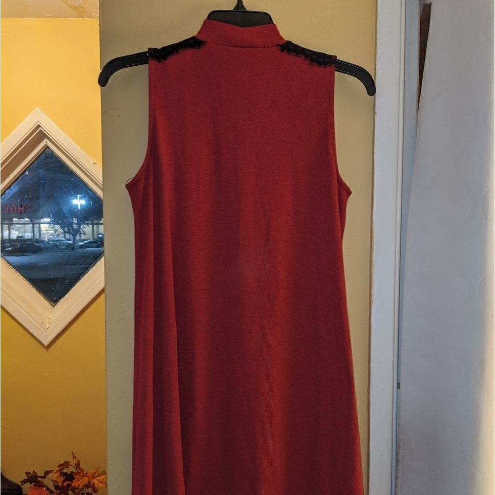 NWNT Guess  Red Sleeveless Swing Dress Size S - Picture 3 of 5